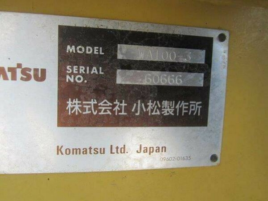 KOMATSU WA100-3 ซีเรียล 60,000 เก่าญี่ปุ่น เครื่องดำ พร้อมใช้งาน โทร.086-303-9797 กู๋อ๋า