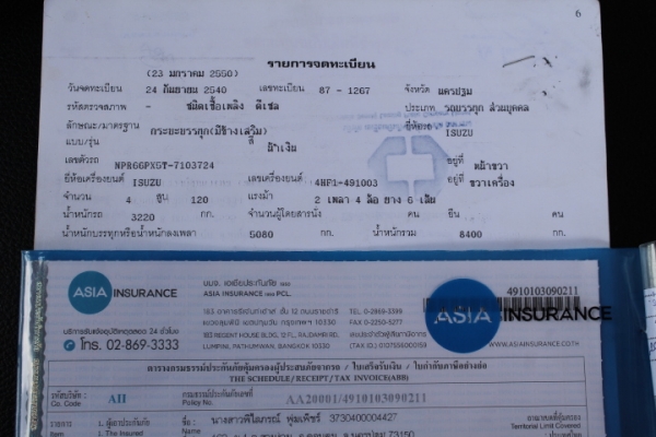 ขายหกล้อ ISUZU NPR 120 ฝาขาว รถปี40 ห้างแท้