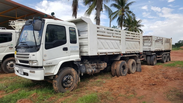 ขาย รถพ่วงดั้มสามมิตรแม่-ลูก ISUZU DECA 320 ปี 49 เครื่องเดิม เกียร์เดิม เอกสารเล่มทะเบียนครบ