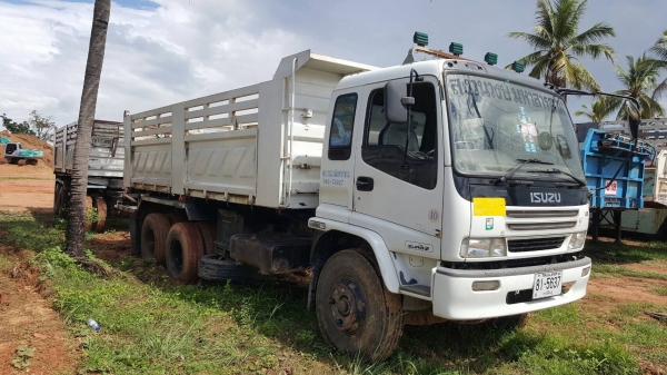 ขาย รถพ่วงดั้มสามมิตรแม่-ลูก ISUZU DECA 320 ปี 49 เครื่องเดิม เกียร์เดิม เอกสารเล่มทะเบียนครบ