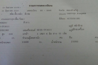 จองแล้วครับ"มัดจำ"เรียบร้อย ไอ้หลงโบว์ มิตซู FUSO FN527TF-220โบว์ 2เพา โลไฮ10สปีส ช่วงลางเบรคเกียร์ใหญ่ ยางเรเดี้ยล สภาพดีสวยกริ๊ปพร้อมใช้ ทะเบียนพร้อมโอน