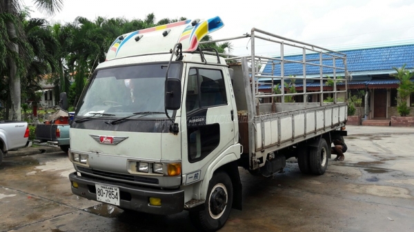 6 ล้อ HINO กระบะรั้วเหล็กพื้นเป็นสแตนเลส  รุ่น KM779   117 แรงม้า กระบะยาว 5.40 เมตร