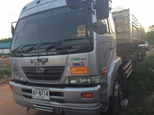 ขายด่วนครับ หัวลาก NISSAN UD เครื่อง320 ปี51 พร้อมหาง สามมิตร 2 เพลา ปี51 สวยครับพร้อมใช้งาน