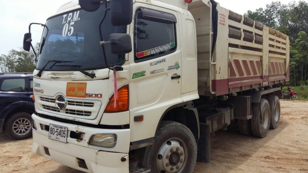 Hino mega 380แรง  แม่-ลูก3เพลาดั้ม