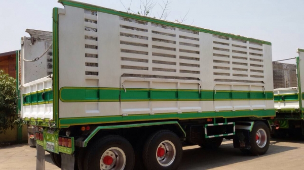 ขายรถพ่วงดัมพ์ HINO เครื่อง 320 แรง ปี 47 ดัมพ์เหล็กแม่ลูก ลูก 3 เพลา ยาว 7 เมตร ทะเบียนพร้อม