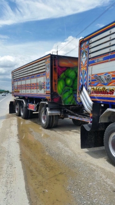 ขายรถพ่วง HINO เครื่อง 344 แรง แม่ปี 55 ลูกปี 59 ลูก 3 เพลาแท้ยาว 6.80 เมตร กระบะอู่พงษ์ไพบูลย์บ้านโป่ง ยาง 80\% ทะเบียนพร้อม