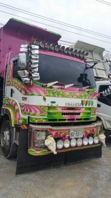 ขายรถพ่วงดัมพ์แม่ลูก ISUZU เครื่อง 360 แรง ปี 52 กระบะดัมพ์มิเนียมอู่เอสเอเทรลเลอร์ ลูก 3 เพลาแท้ ทะเบียนพร้อม