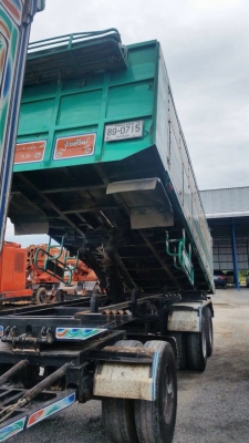 ขายรถพ่วงดัมพ์มิเนียม ISUZU เครื่อง 360 แรง ปี 57 ดัมพ์มิเนียมอู่รุ่งทรัพย์ ลูก 3 เพลาแท้ ทะเบียนพร้อม