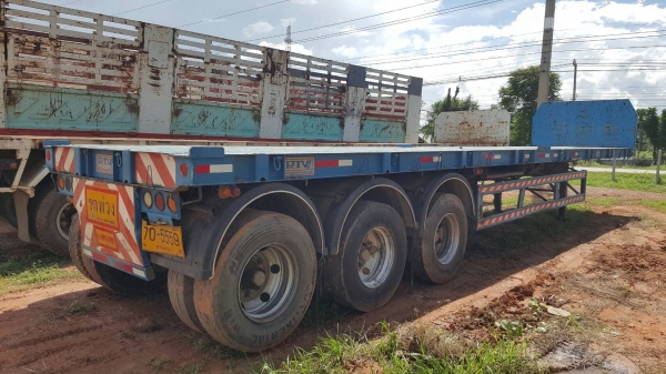 ขาย หางเทนเลอร์พื้นเรียบ 3 เพลา ยาว 12 เมตร อู่ รวมทวี ขอนแก่น ช่วงล่างดี สภาพสวย เอกสารเล่มทะเบียนครบ