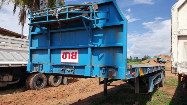 ขาย หางเทนเลอร์พื้นเรียบ 3 เพลา ยาว 12 เมตร อู่ รวมทวี ขอนแก่น ช่วงล่างดี สภาพสวย เอกสารเล่มทะเบียนครบ