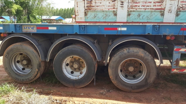 ขาย หางเทนเลอร์พื้นเรียบ 3 เพลา ยาว 12 เมตร อู่ รวมทวี ขอนแก่น ช่วงล่างดี สภาพสวย เอกสารเล่มทะเบียนครบ