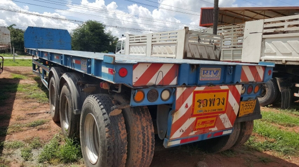 ขาย หางเทนเลอร์พื้นเรียบ 3 เพลา ยาว 12 เมตร อู่ รวมทวี ขอนแก่น ช่วงล่างดี สภาพสวย เอกสารเล่มทะเบียนครบ