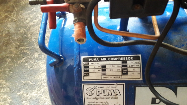 ขาย !! ปั้มลมโรตารี่พูม่า3แรงถัง50ลิตร.สภาพสวย.พร้อมใช้งาน