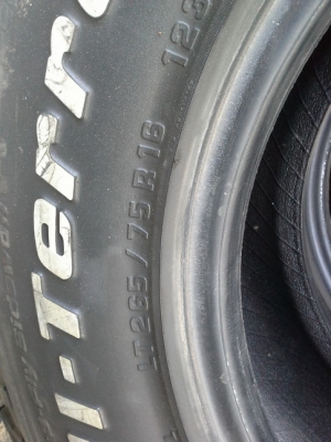 BF All USA. 265/75/16 ปี13 สภาพสวยๆ 1ชุด BF All USA. 265/75/16 ปี13 สภาพสวยๆ 1ชุด