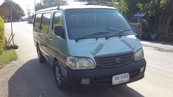 ขายรถตู้ toyota hiace ปี 2545 เครื่อง1j ติดแก๊ส LPG ราคา 88,000 บาท ถูกสุดๆ