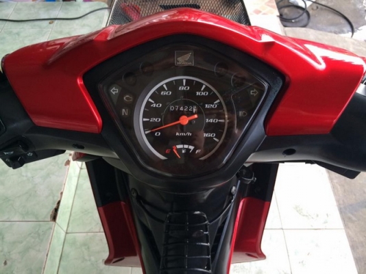 Honda Wave 110i Fi ตัวใหม่ รถปี57 สวยๆ สีแดง-ดำ หัวฉีดประหยัดน้ำมัน