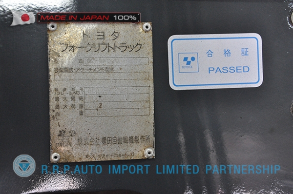 ขายรถโฟล์คลิฟท์มือสอง TOYOTA รุ่น 6FD25-10907 ราคา 385,000 บาท นำเข้าจากประเทศญี่ปุ่น 100\% ไม่เคยใช้งานในไทย