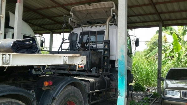 หัวลากพร้อมหางพื้นเรียบ ยี่ห้ออีซูซุ รุ่น GXZ23KZFT ขนาด 270 แรงม้า + หางพื้นเรียบ 2 เพลา หัวลากพร้อมหางพื้นเรียบ ยี่ห้ออีซูซุ รุ่น GXZ23KZFT ขนาด 270 แรงม้า + หางพื้นเรียบ 2 เพลา