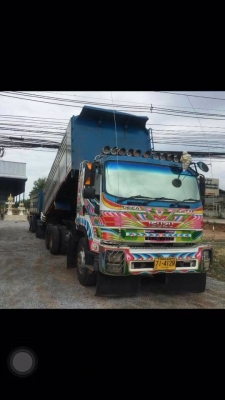 ขายรถพ่วงดัมพ์มิเนียม ISUZU เครื่อง 300 แรง ปี 53 ไมล์ 85,xxx ลูก 3 เพลาแท้ ทะเบียนพร้อม