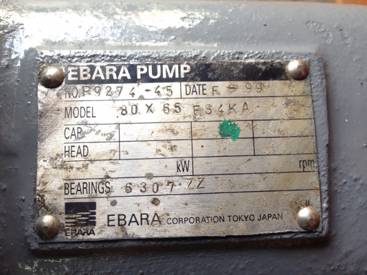 ขายหัวปั้มน้ำหอยโข่ง Ebara 80x65 fsk รุ่นใบพัดทองเหลือง ใบใหญ่ส่งไกล made in Japan ขนาดเข้า 3นิ้ว ออก 2.5นิ้ว สภาพสวย ล้างทำความสะอาดใหม่หมด พร้อมใช้งาน ขายหัวปั้มน้ำหอยโข่ง Ebara 80x65 fsk รุ่นใบพัดทองเหลือง ใบใหญ่ส่งไกล made in Japan ขนาดเข้า 3นิ้ว ออก 2.5นิ้ว สภาพสวย ล้างทำความสะอาดใหม่หมด พร้อมใช้งาน