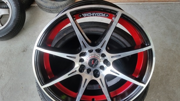 ขายล้อใหม่ YACHIYODA 17 5รู100/114 กว้าง7.5  พร้อมยาง 4 ล้อ tps://www.facebook.com/jtg2010   ชมจากเวบทางร้านโดยตรง http://www.sahachareunyang.com