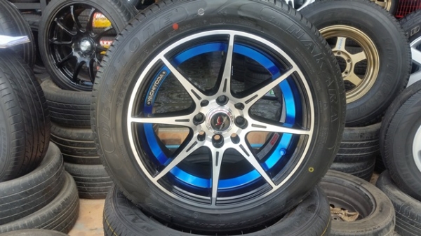 ขายล้อใหม่ YACHIYODA ขอบ15 กว้าง7 4รู100/114 พร้อมยาง 4 ล้อ