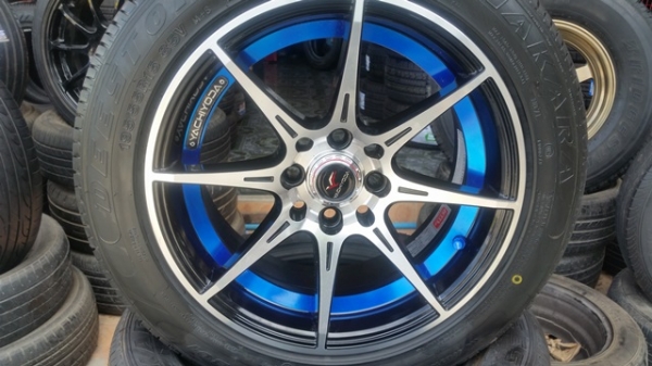 ขายล้อใหม่ YACHIYODA ขอบ15 กว้าง7 4รู100/114 พร้อมยาง 4 ล้อ