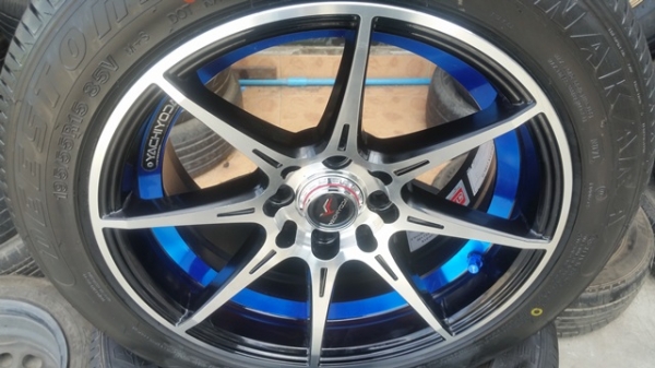 ขายล้อใหม่ YACHIYODA ขอบ15 กว้าง7 4รู100/114 พร้อมยาง 4 ล้อ