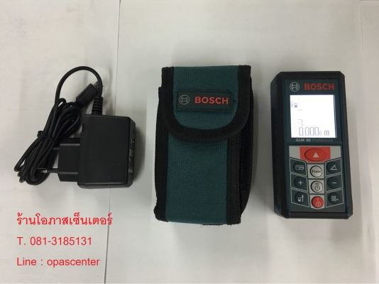 ลดราคา-เครื่องวัดระยะเลเซอร์ Bosch รุ่น GLM 80 ของใหม่ พร้อมที่ชาร์ท และซอง ส่งฟรี