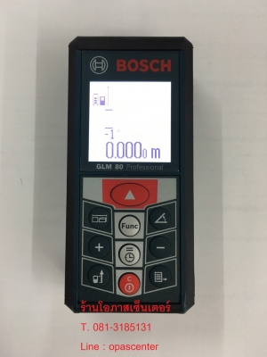 ลดราคา-เครื่องวัดระยะเลเซอร์ Bosch รุ่น GLM 80 ของใหม่ พร้อมที่ชาร์ท และซอง ส่งฟรี