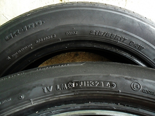 ยาง17 ลงพื้นปี15 บริดสโตน 215-55-R17น้องๆยางใหม่