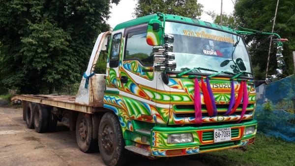 ขายด่วนISUZU GIGA340แรงสองเพลา12ล้อหางปลาเทรนเลอร์ขึ้นแม็คโครราคาเบาๆโทร0801515451