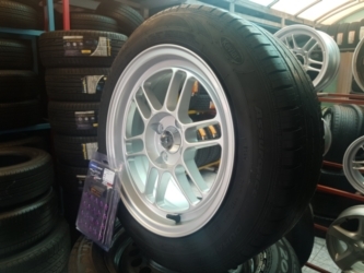 ขายล้อRPF1 ขอบ15x7 ET35 ล้อใหม่ 4รู100 พร้อมยาง\%185 60 15 ปี 15