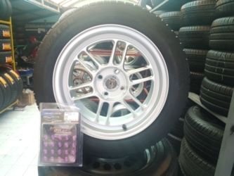 ขายล้อRPF1 ขอบ15x7 ET35 ล้อใหม่ 4รู100 พร้อมยาง\%185 60 15 ปี 15