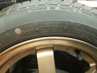 ขายล้อTE37 ขอบ15x7 ET35 ล้อใหม่ 4รู100 พร้อมยาง\%185 60 15 ปี 14 DUNLOP