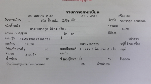 Isuzu Nkr 110 หัวลากคัสซี เครื่องดี ทะเบียน ม.89 Isuzu Nkr 110 หัวลากคัสซี เครื่องดี ทะเบียน ม.89