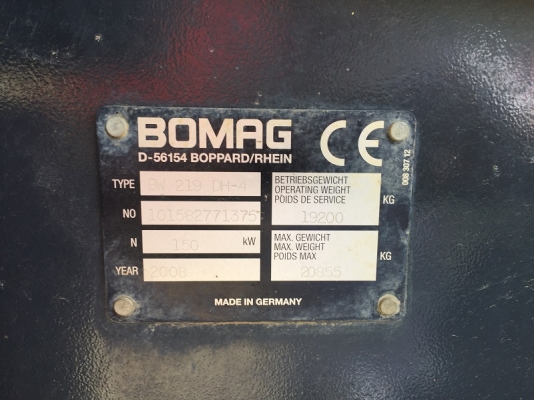 รถบด 19 ตัน Bomag BW219 รุ่น4 รถเก่านอก นำเข้าจากเยอรมัน 091 695-6445