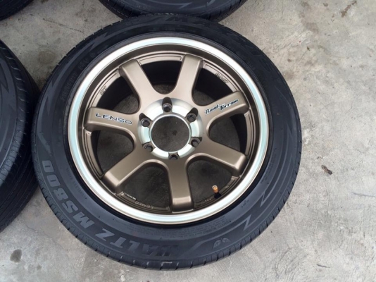 (มือ2)Lenso.RT7 ขอบ17"ใส่6รู สวยจัด! #สภาพนางฟ้า สีเดิมๆ(ไม่มีเบียด,ไม่ดุ่ง) +ยาง215/55/17 maxxis ปี13 ดอกสวย กระบะใส่หล่อ(ไม่ยื่น) รถตู้ใส่ดูดี