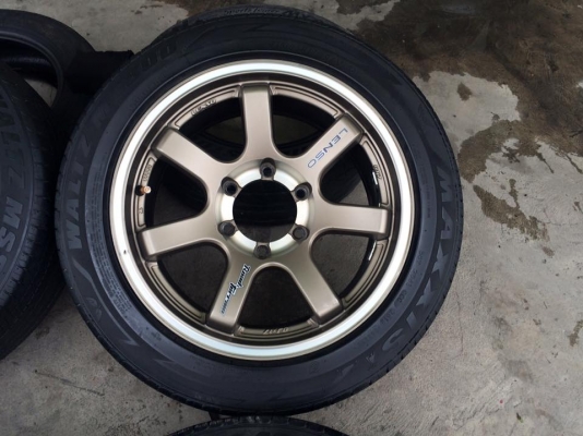 Lenso.RT7 ขอบ17"ใส่6รู สวยจัด! #สภาพนางฟ้า สีเดิมๆ(ไม่มีเบียด,ไม่ดุ่ง) +ยาง215/55/17 maxxis ปี13 ดอกสวย กระบะใส่หล่อ(ไม่ยื่น) รถตู้ใส่ดูดี