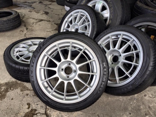 ENKEI(สีบอร์น)ขอบ17"4รู100+ยาง205/45/17 Kumho #ยกชุด4ล้อพร้อมยาง 6,500.บ