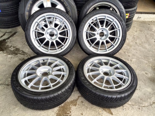 ENKEI(สีบอร์น)ขอบ17"4รู100+ยาง205/45/17 Kumho #ยกชุด4ล้อพร้อมยาง 6,500.บ