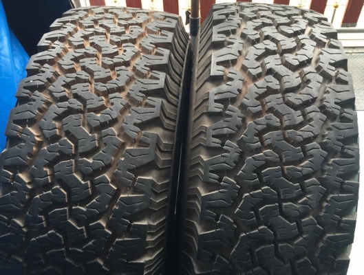 ขายล้อหยดน้ำ ขอบ17x9 พร้อม ยางBF All Terrain265/70/17ปี14 ดอกสะพานยางเต็ม 4เส้น