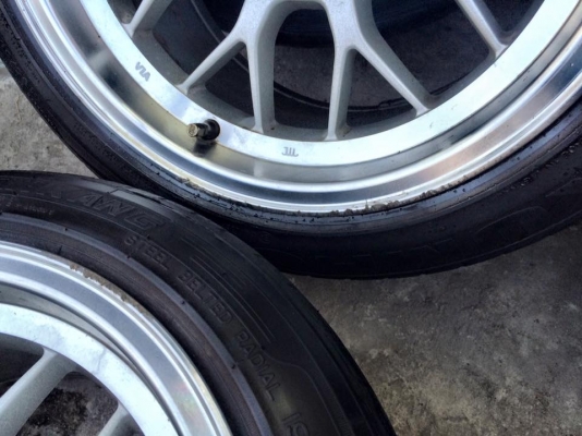 M1Rขอบ15"กว้าง8"ออฟ10(ใส่แล้วยื่น โหด นิดๆ)4รู100+ยาง195/50/15  #ยกชุด4ล้อพร้อมยาง 7,900.บ