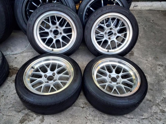 M1Rขอบ15"กว้าง8"ออฟ10(ใส่แล้วยื่น โหด นิดๆ)4รู100+ยาง195/50/15  #ยกชุด4ล้อพร้อมยาง 7,900.บ