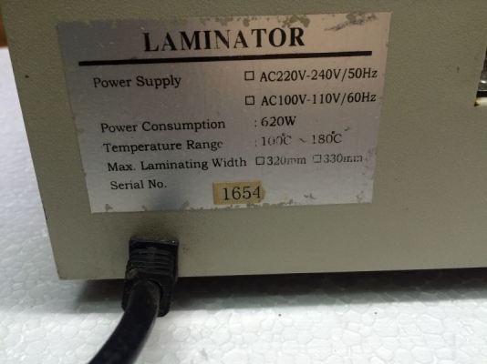 เครื่องเคลือบบัตร a3 (แบบลูกกลิ้งความร้อน 4ลูก)