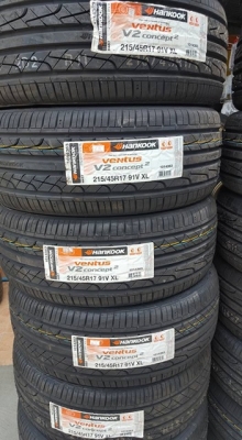 ขายยางใหม่ปีเก่า 215/45/17 ปี 15 HANKOOK V2 เส้นละ1750
