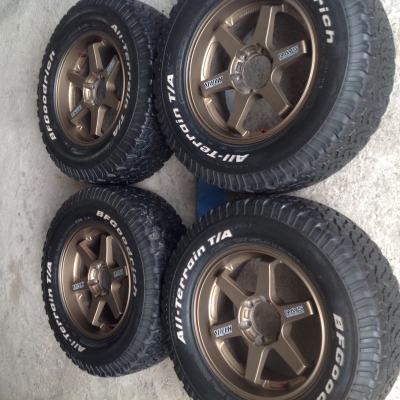 ล้อแม็ก TE37 6 รู 139 ขอบ 18" พร้อมยาง BFGoodrich