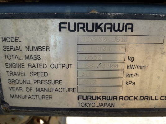 ขายรถเจาะหินFURUKAWA..HCR900DSIIรถสวยเดิมทำงานน้อย ขายรถเจาะหินFURUKAWA..HCR900DSIIรถสวยเดิมทำงานน้อย