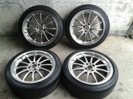 ขอบ17นิ้ว4รู100 พร้อมยาง สวยๆ 4 ล้อ ราคา 6900 บาท