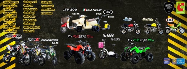 สินค้ามากมาย BIG C L&amp;P รถมอไซค์ ATV มังกี้กอลิล่า BUGGY GIGI และอื่นๆรวมไปถึงรถไฟฟ้า